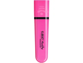 Bic Rotulador Flat Fluorescente Rosa Neon Caja de 12 Unidades