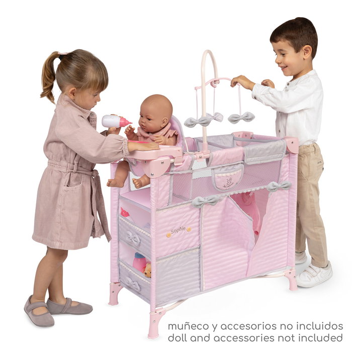 Decuevas Armario Cambiador Plegable Sophie para muñecas de hasta 42 cm
