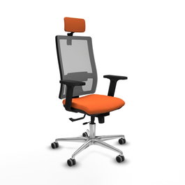 PIQUERAS Y CRESPO Silla de oficina Horna Naranja y Gris