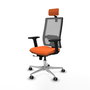 PIQUERAS Y CRESPO Silla de oficina Horna Naranja y Gris