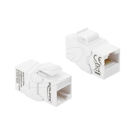 DeLOCK 90991 Módulo Keystone RJ45 hembra a RJ45 hembra Cat.6A blanco