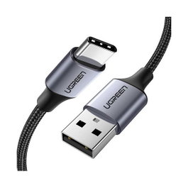 Ugreen Cable USB-C a USB-A 60126 de 1 m, Negro y Gris