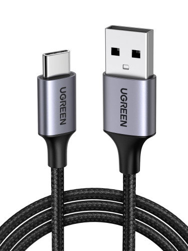 UGREEN 60126 Cable USB C a USB A de 1m, Carga Rápida 3A, Negro/Gris