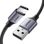 UGREEN 60126 Cable USB C a USB A de 1m, Carga Rápida 3A, Negro/Gris