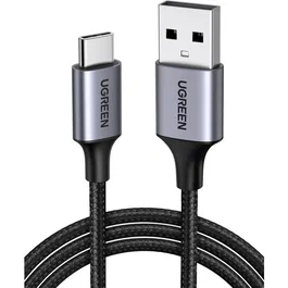 UGREEN 60126 Cable USB C a USB A de 1m, Carga Rápida 3A, Negro/Gris