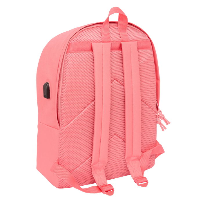 Safta Mochila Doble para Portátil 15,6 pulg. F.C. Barcelona Chica Coral