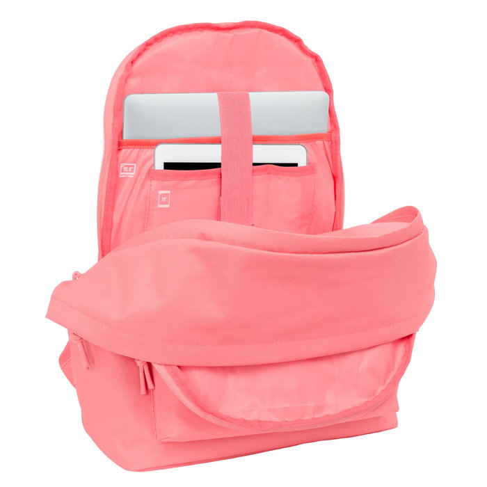 Safta Mochila Doble para Portátil 15,6 pulg. F.C. Barcelona Chica Coral
