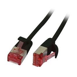 Synergy21 Patchkabel RJ45 CAT6 U/FTP 250Mhz 1.0m schwarz slimline rund 3.6mm