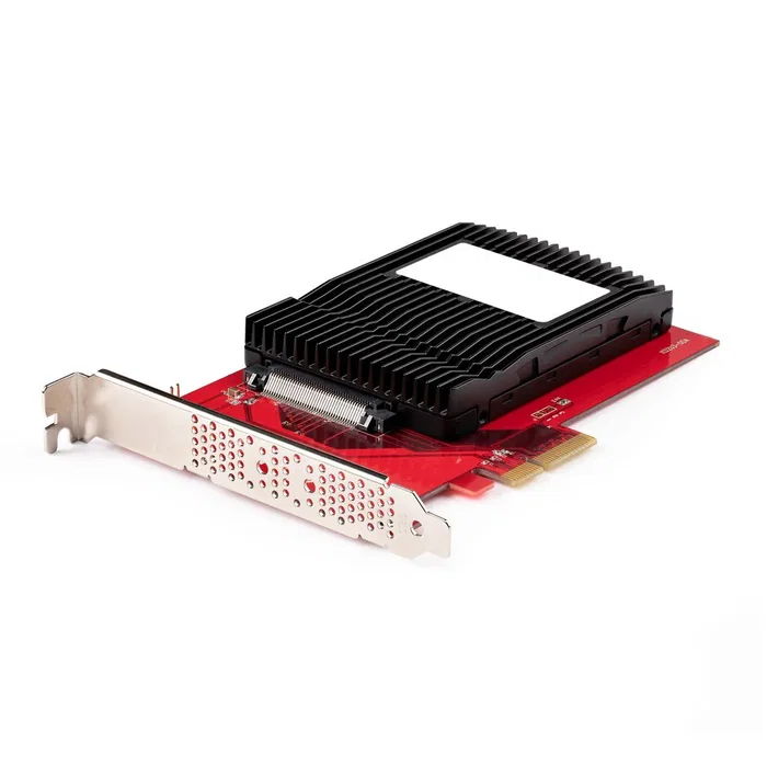 StarTech PEX4SFF8639U3 Tarjeta Adaptadora U.3 a PCIe 4.0 x4 para SSD NVMe SFF-TA-1001 de 2.5" - Interna, Retrocompatible con PCIe 3.0, para Servidor/PC