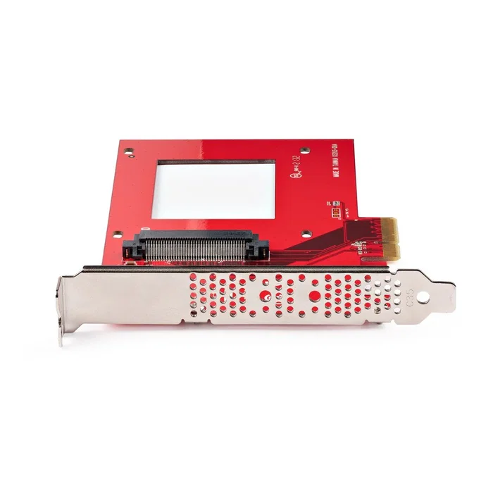 StarTech PEX4SFF8639U3 Tarjeta Adaptadora U.3 a PCIe 4.0 x4 para SSD NVMe SFF-TA-1001 de 2.5" - Interna, Retrocompatible con PCIe 3.0, para Servidor/PC