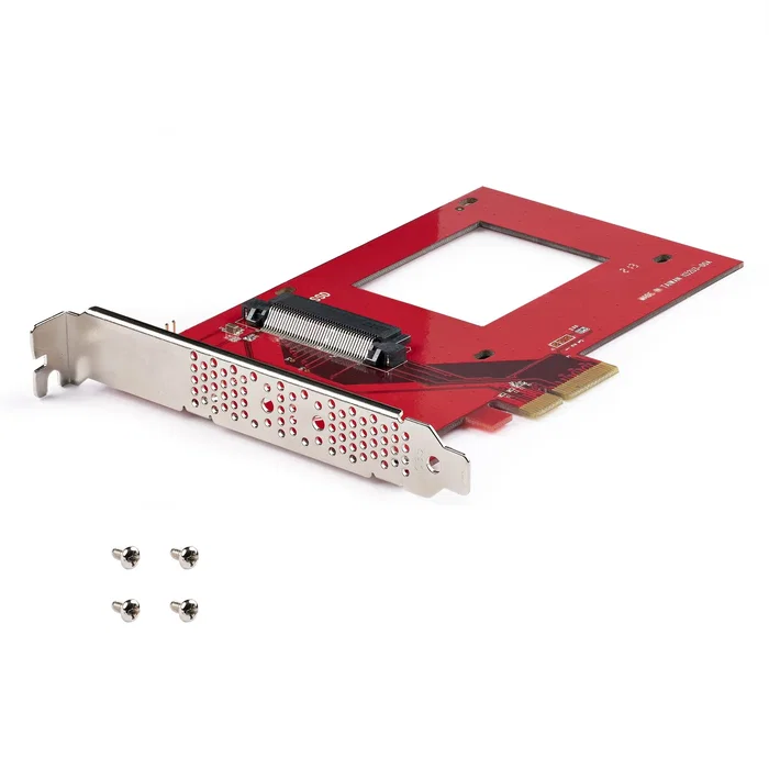 StarTech PEX4SFF8639U3 Tarjeta Adaptadora U.3 a PCIe 4.0 x4 para SSD NVMe SFF-TA-1001 de 2.5" - Interna, Retrocompatible con PCIe 3.0, para Servidor/PC