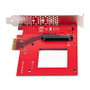 StarTech.com Adaptador U.3 a PCIe 4.0 x4 para SSD NVMe de 2,5 pulg. SFF-TA-1001