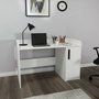 Hanah Home Escritorio de Estudio Blanco Tablero Partículas Melamina 123.6x83x60 cm