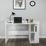 Hanah Home Escritorio de Estudio Blanco Tablero Partículas Melamina 123.6x83x60 cm