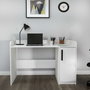 Hanah Home Escritorio de Estudio Blanco Tablero Partículas Melamina 123.6x83x60 cm