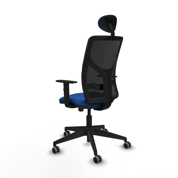 PIQUERAS Y CRESPO Silla de oficina Motilla Azul y Negro con Mecanismo Sincro/Traslack PIQUERAS Y CRESPO Silla de oficina Motilla Azul y Negro con Mecanismo Sincro/Traslack