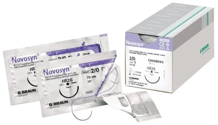 B. Braun Novosyn Violet 5/0 DS16 45cm 12 unidades