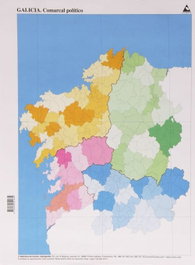 CUMIO Paquete de 50 mapas de Galicia comarcal físico mudos