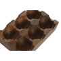 DKD Home Decor Huevera de Acacia Natural 6 Compartimentos
