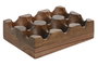 DKD Home Decor Huevera de Acacia Natural 6 Compartimentos