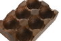 DKD Home Decor Huevera de Acacia Natural 6 Compartimentos