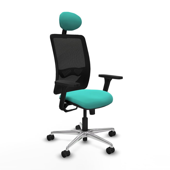 PIQUERAS Y CRESPO Silla de oficina Zulema con mecanismo Sincro, Turquesa y Negro PIQUERAS Y CRESPO Silla de oficina Zulema con mecanismo Sincro, Turquesa y Negro