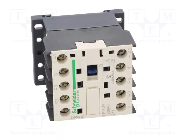 SCHNEIDER ELECTRIC Contactor TeSys K LP1K09008BD 4-polar 9A 24VDC