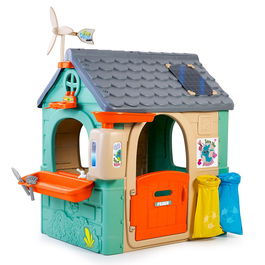 Feber Recycle Eco House FEH26000 - Casita de Juego Infantil Educativa, Plástico Reciclado, para Niños +3 Años