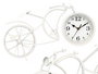 Giftdecor Reloj Forja Bicicleta Blanco 19.5 cm Metal (Set de 4)