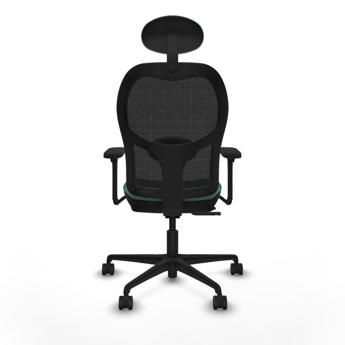 PIQUERAS Y CRESPO Silla de oficina Jorquera con mecanismo Sincro/Traslack Verde esmeralda y Negro