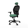 PIQUERAS Y CRESPO Silla de oficina Jorquera con mecanismo Sincro/Traslack Verde esmeralda y Negro