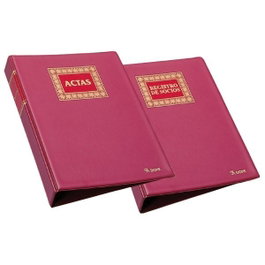 Dohe Libro Registro de Socios con 100 Hojas Móviles Numeradas A4 Burdeos