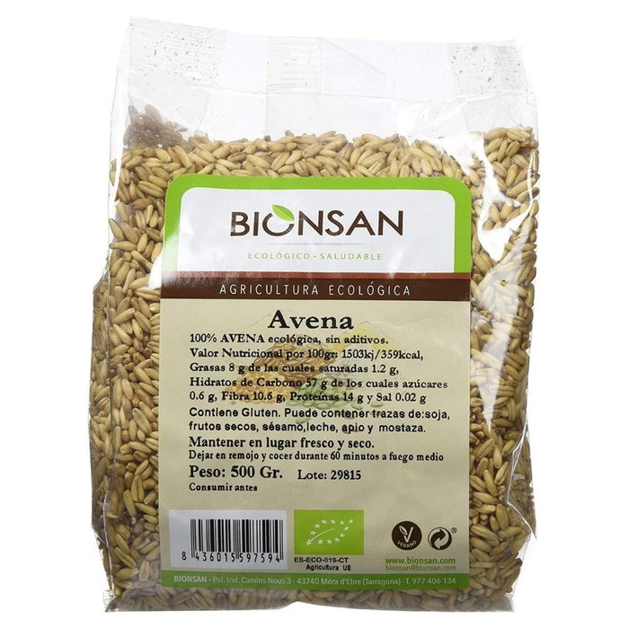 BIONSAN AVENA grano proximidad 500gr. ECO BIONSAN AVENA grano proximidad 500gr. ECO