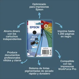 Epson Singlepack Black 406XL DURABrite Ultra