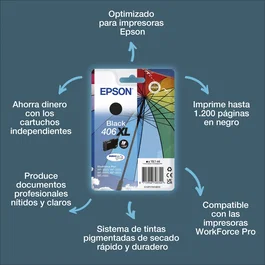 Epson 406XL Negro DURABrite Ultra C13T17H14010