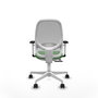 PIQUERAS Y CRESPO Silla de oficina Cilanco con mecanismo Sincro/Traslack Verde y Gris
