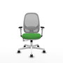 PIQUERAS Y CRESPO Silla de oficina Cilanco con mecanismo Sincro/Traslack Verde y Gris