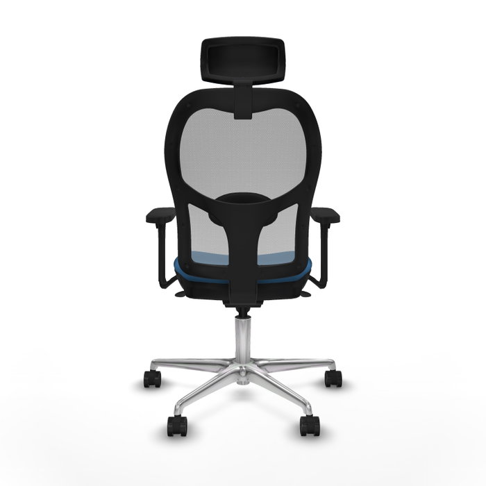 PIQUERAS Y CRESPO Silla de oficina Jorquera con mecanismo Sincro, Azul claro y Gris