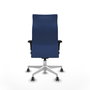 PIQUERAS Y CRESPO Sillón Albacete Azul Marino con Mecanismo Sincro y Base Blanca