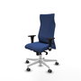 PIQUERAS Y CRESPO Sillón Albacete Azul Marino con Mecanismo Sincro y Base Blanca