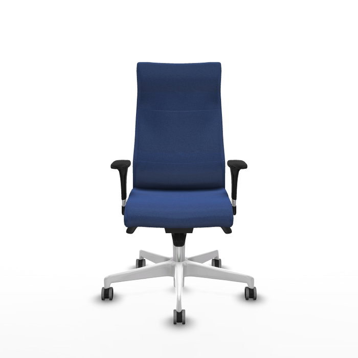 PIQUERAS Y CRESPO Sillón Albacete Azul Marino con Mecanismo Sincro y Base Blanca