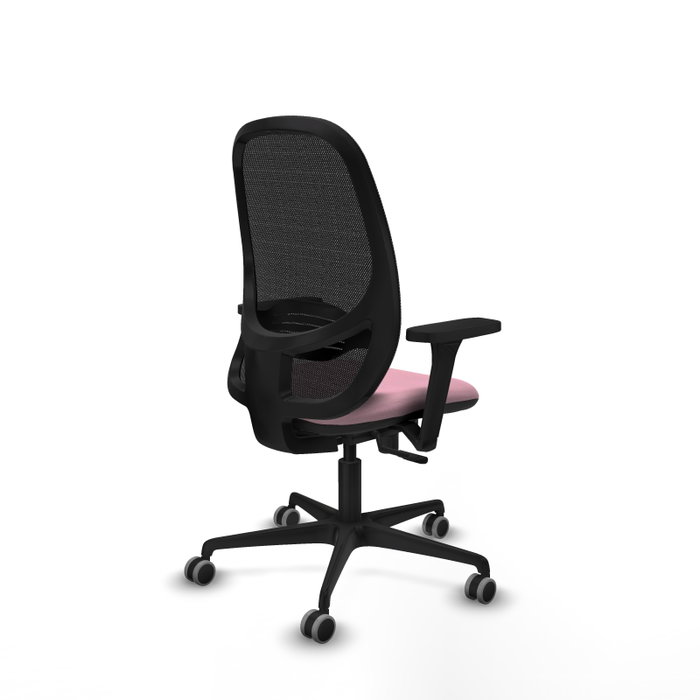 PIQUERAS Y CRESPO Silla de oficina Cilanco con mecanismo Sincro Rosa y Negro