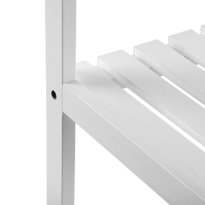 Versa Carro con Ruedas 3 Baldas Blanco 70 x 40 cm