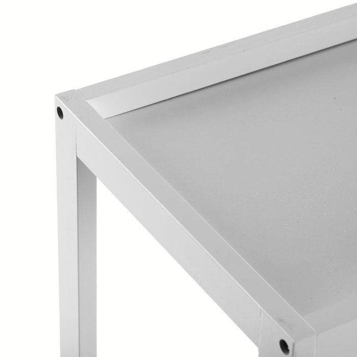 Versa Carro con Ruedas 3 Baldas Blanco 70 x 40 cm
