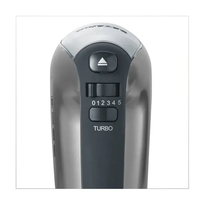 SEVERIN Batidora Eléctrica HM3832 400W 2 Varillas y 2 Ganchos para Amasar 5 Velocidades + Turbo Negro/Acero Inoxidable