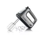 SEVERIN Batidora Eléctrica HM3832 400W 2 Varillas y 2 Ganchos para Amasar 5 Velocidades + Turbo Negro/Acero Inoxidable