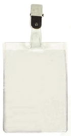 Funda Distintivo Iberplas Transparente Natural Con Pinza 90X62Mm Paquete De 100