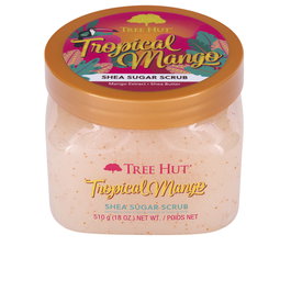 Tree Hut Exfoliante Corporal de Azúcar Shea Scrub Tropical Mango 510 g - Con Manteca de Karité, 24h Hidratación, Aroma Frutal