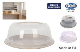 Inde Tartera Redonda Alta con Asa, 34,9 cm Ancho x 34,8 cm Largo x 14,4 cm Alto, Capacidad Alta para Almacenamiento y Transporte (6 Unidades)