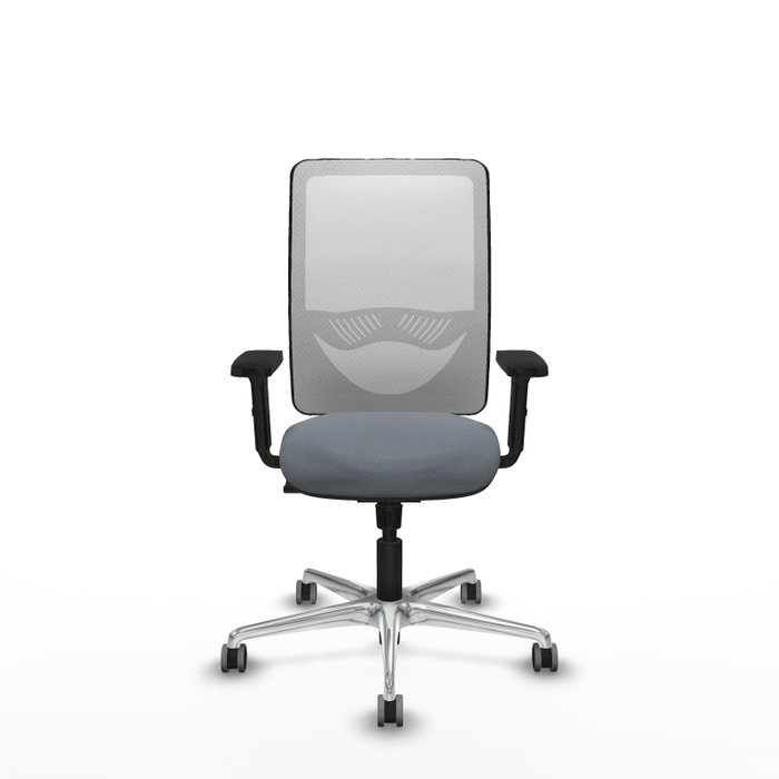 PIQUERAS Y CRESPO Silla de oficina Zulema con mecanismo Sincro, Gris y Blanco PIQUERAS Y CRESPO Silla de oficina Zulema con mecanismo Sincro, Gris y Blanco